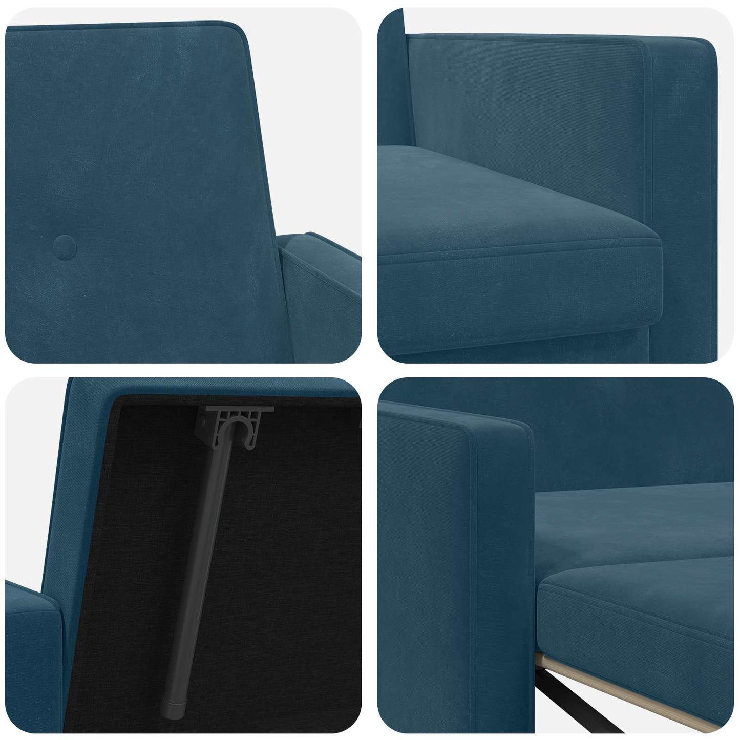 Slaapbank Blauw Stof