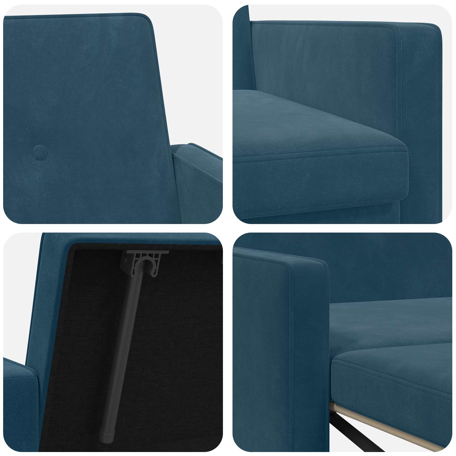 Slaapbank Blauw Stof