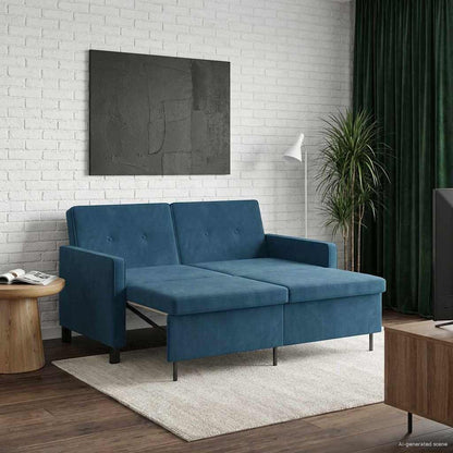 Slaapbank Blauw Stof