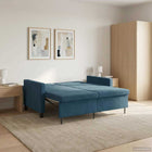 Slaapbank blauw stof 154x94x80 cm