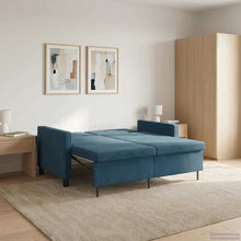 Slaapbank Blauw Stof