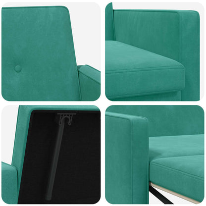 Slaapbank Turquoise Stof
