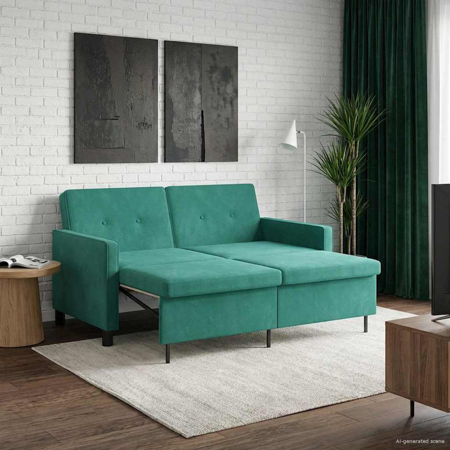 Slaapbank Turquoise Stof