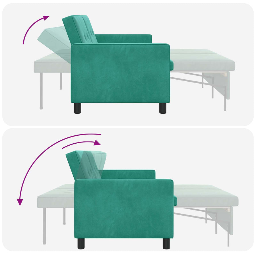 Slaapbank Turquoise Stof