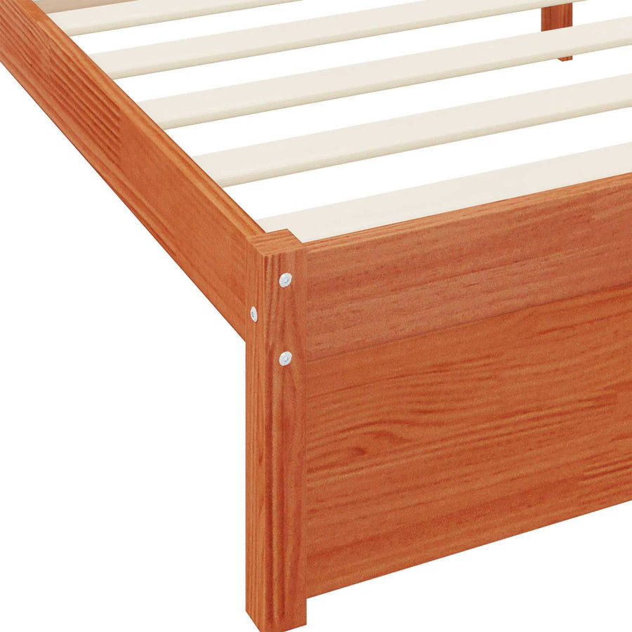 Boekenkast Bed met hoofdeinde met opslag Massief Vurenhout