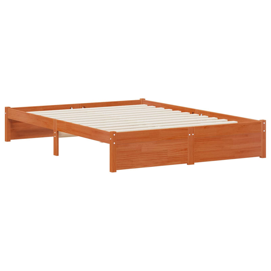 Bedframe met opberghoofdeksel met opslag Wasbruin 140 x 190 cm