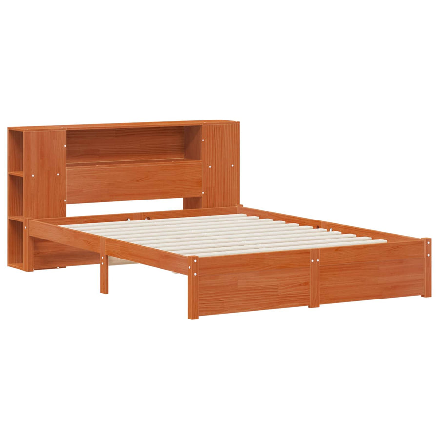 Bedframe met opberghoofdeksel met opslag Wasbruin 140 x 190 cm