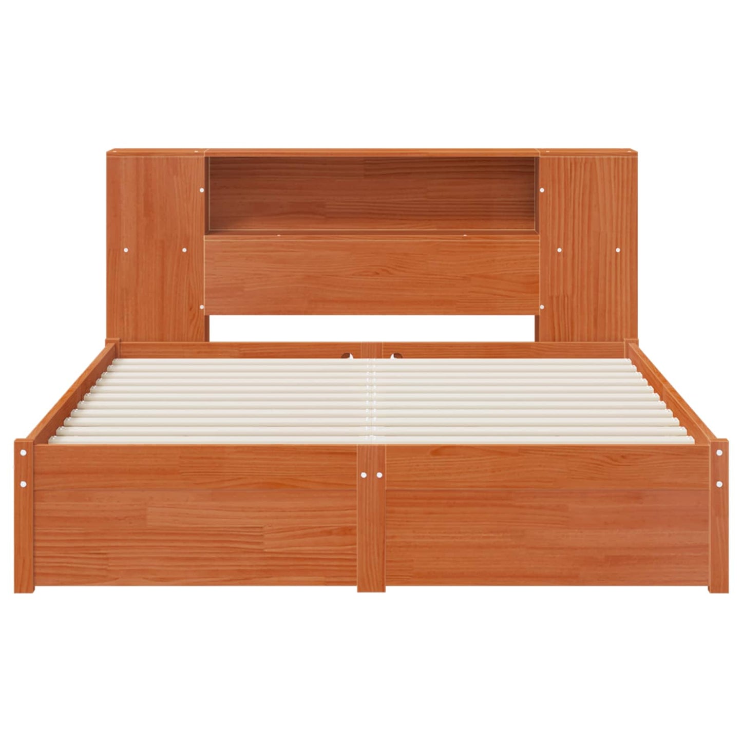 Bedframe met opberghoofdeksel met opslag Wasbruin 140 x 190 cm