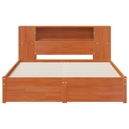Bedframe met opberghoofdeksel met opslag Wasbruin 140 x 190 cm