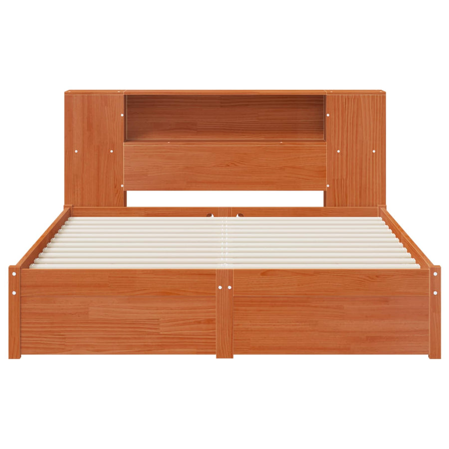 Bedframe met opberghoofdeksel met opslag Wasbruin 140 x 190 cm