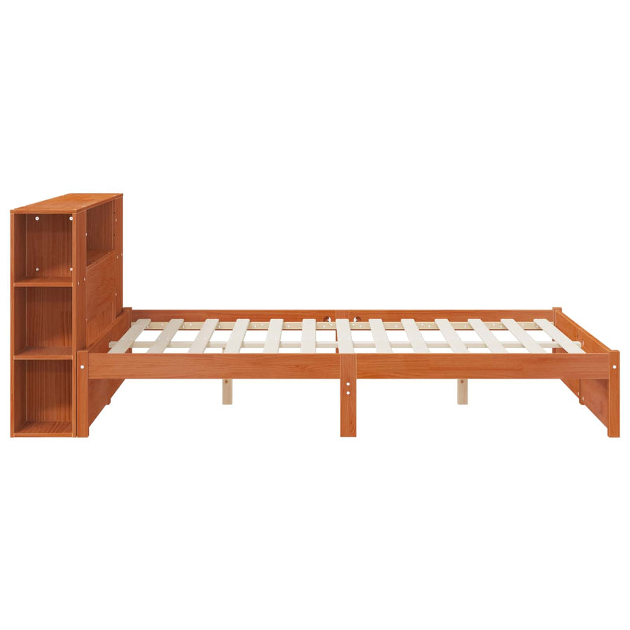 Bedframe met opberghoofdeksel met opslag Wasbruin 140 x 190 cm