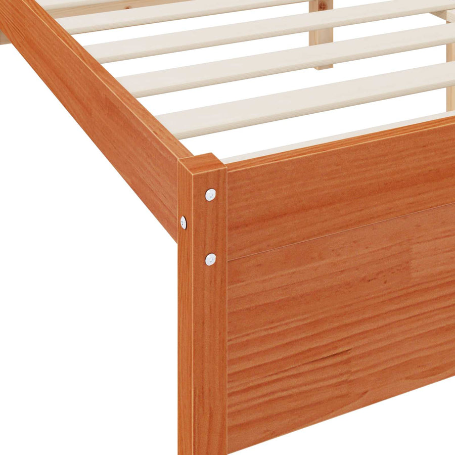 Boekenkast Bed met hoofdeinde met opslag Massief Vurenhout