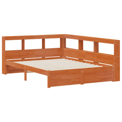 Boekenkast Bed met hoofdeinde met opslag Massief Vurenhout