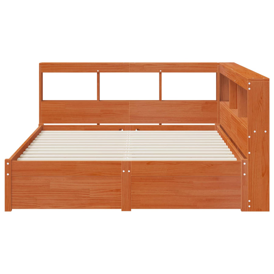 Boekenkast Bed met hoofdeinde met opslag Massief Vurenhout