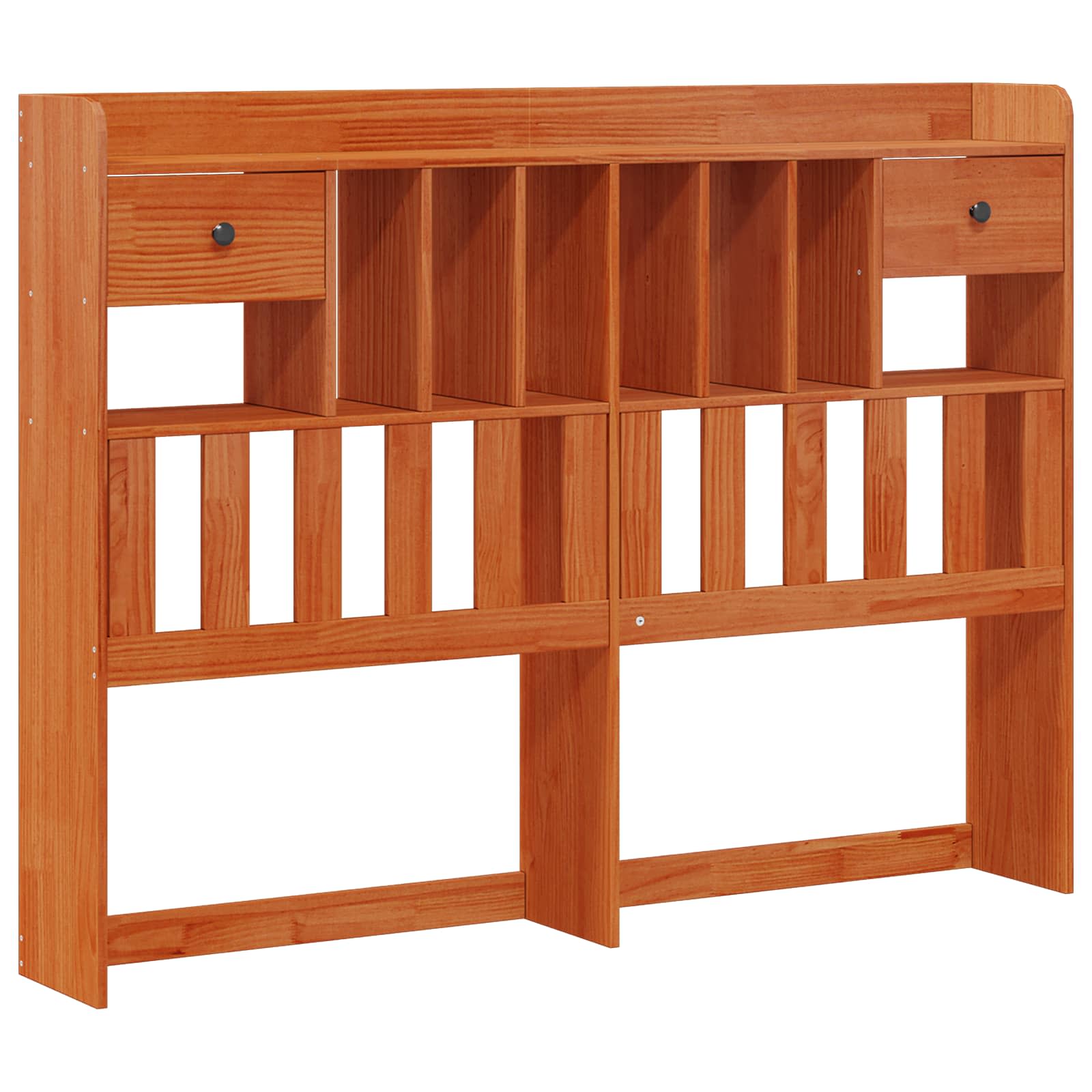 Boekenkast Bedframe met hoofdeinde met lade Massief Vurenhout