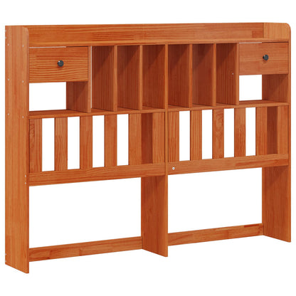 Boekenkast Bedframe met hoofdeinde met lade Massief Vurenhout