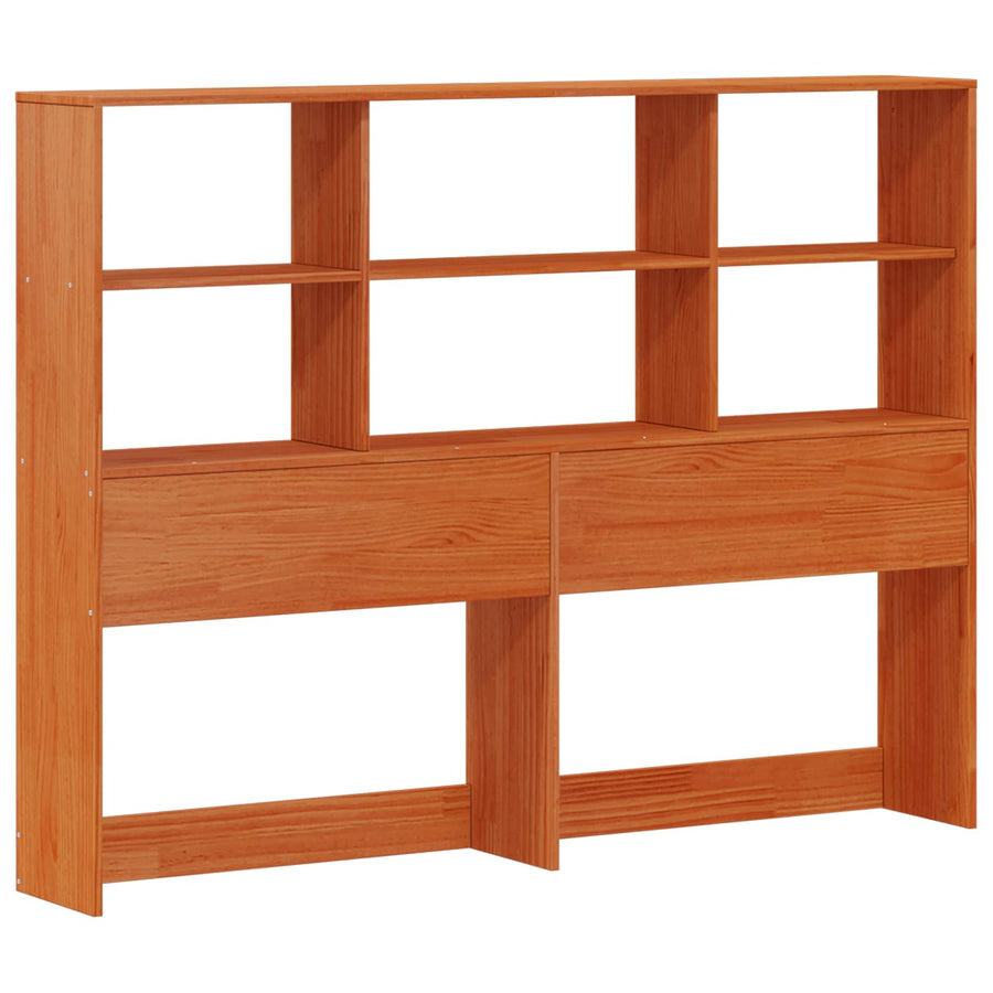 Bedframe met opberghoofdeksel Waskleur Bruin 140 x 190 cm