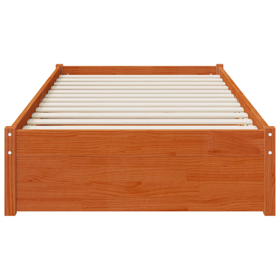 Bedframe met lade met opslag 3 pcs Wasbruin Grenenhout