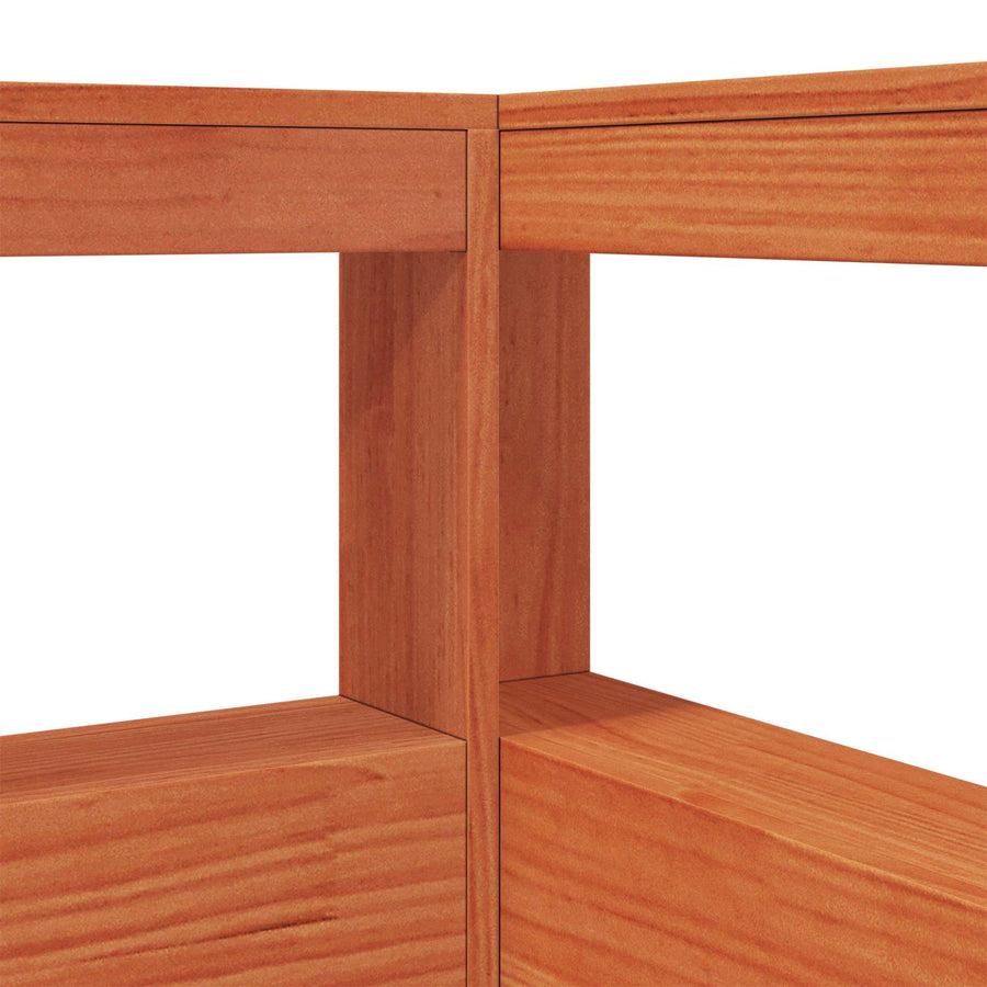 Boekenkast Bed met hoofdeinde met opslag Massief Vurenhout