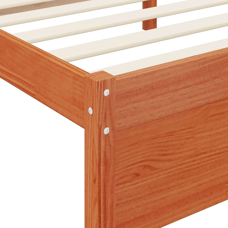 Boekenkast Bed met hoofdeinde met opslag Massief Vurenhout