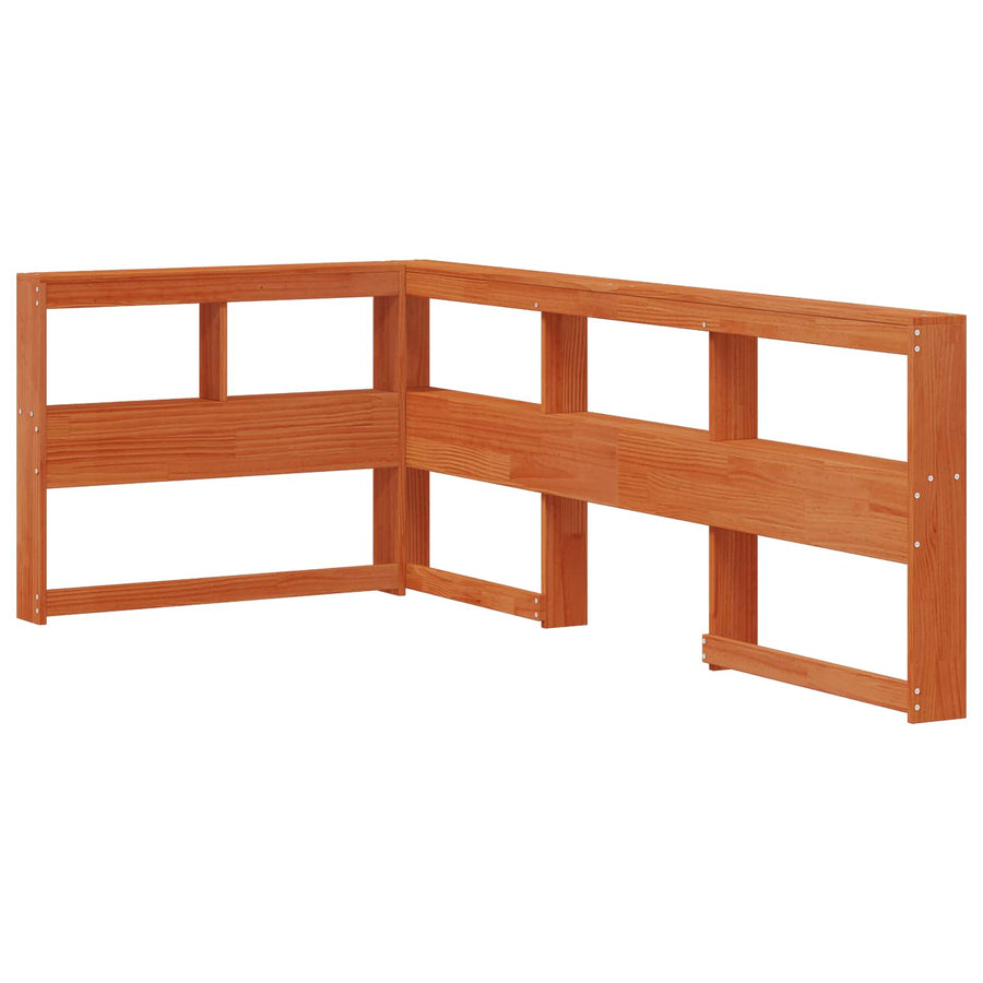 Boekenkast Bed met hoofdeinde met opslag Massief Vurenhout