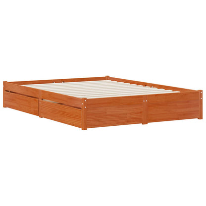 Bedframe met lade met opslag Massief Vurenhout
