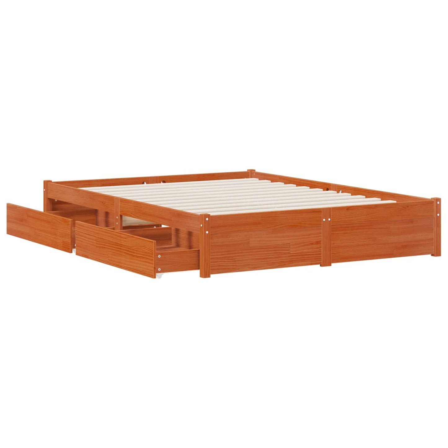 Bedframe met lade met opslag Massief Vurenhout