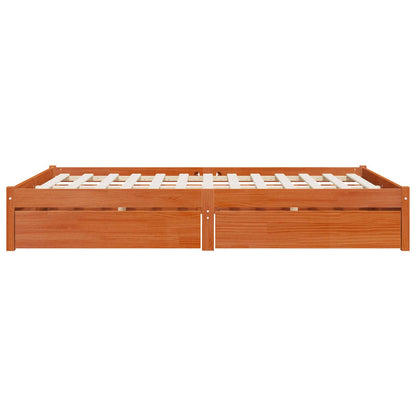 Bedframe met lade met opslag Massief Vurenhout