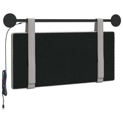Hangend hoofdbord Met LED-verlichting Wolkengrijs Stof