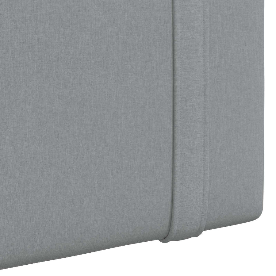 Hangend hoofdbord Met LED-verlichting Lichtgrijs Stof