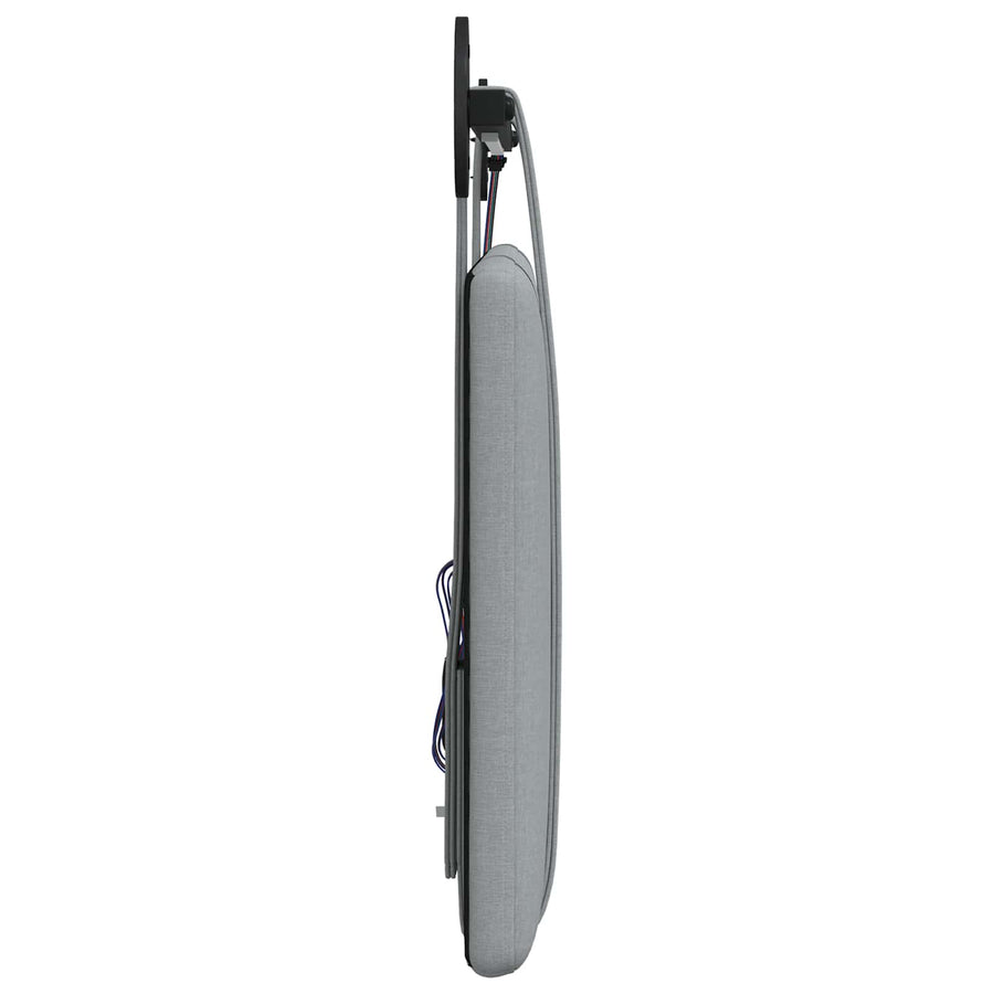 Hangend hoofdbord Met LED-verlichting Lichtgrijs Stof