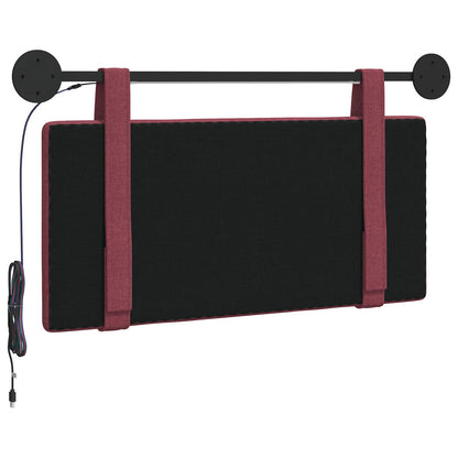 Hangend hoofdbord Met LED-verlichting Wijnrood Stof