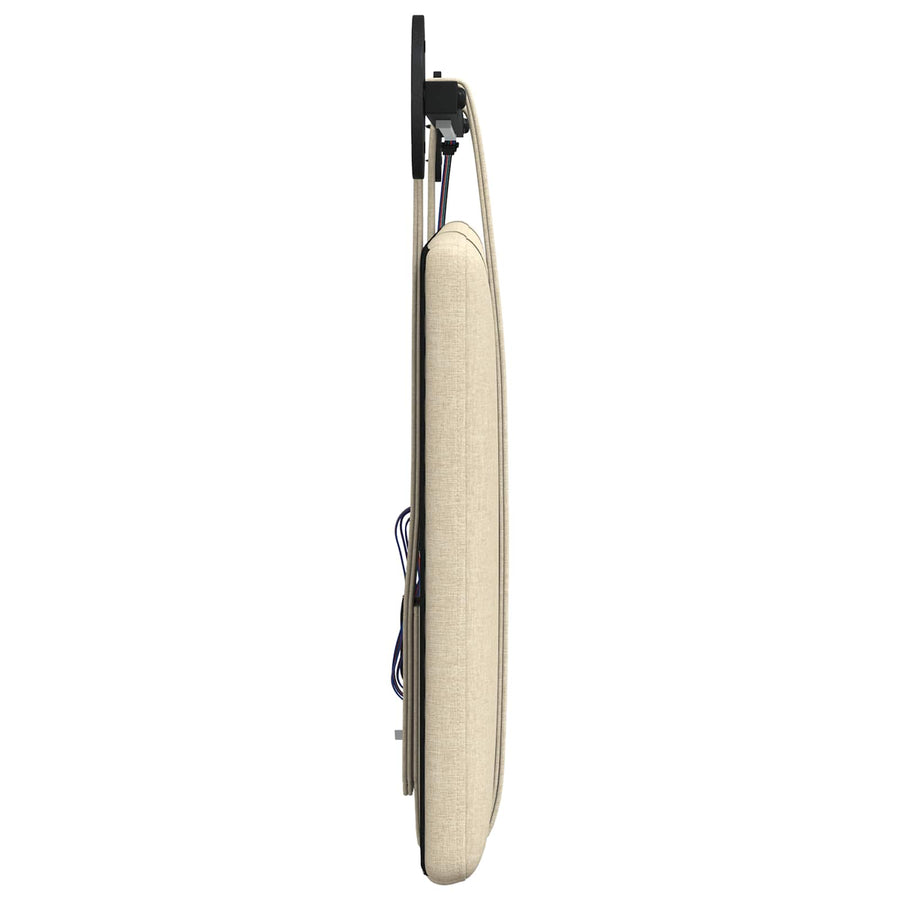 Hangend hoofdbord Met LED-verlichting Crèmekleurig Stof