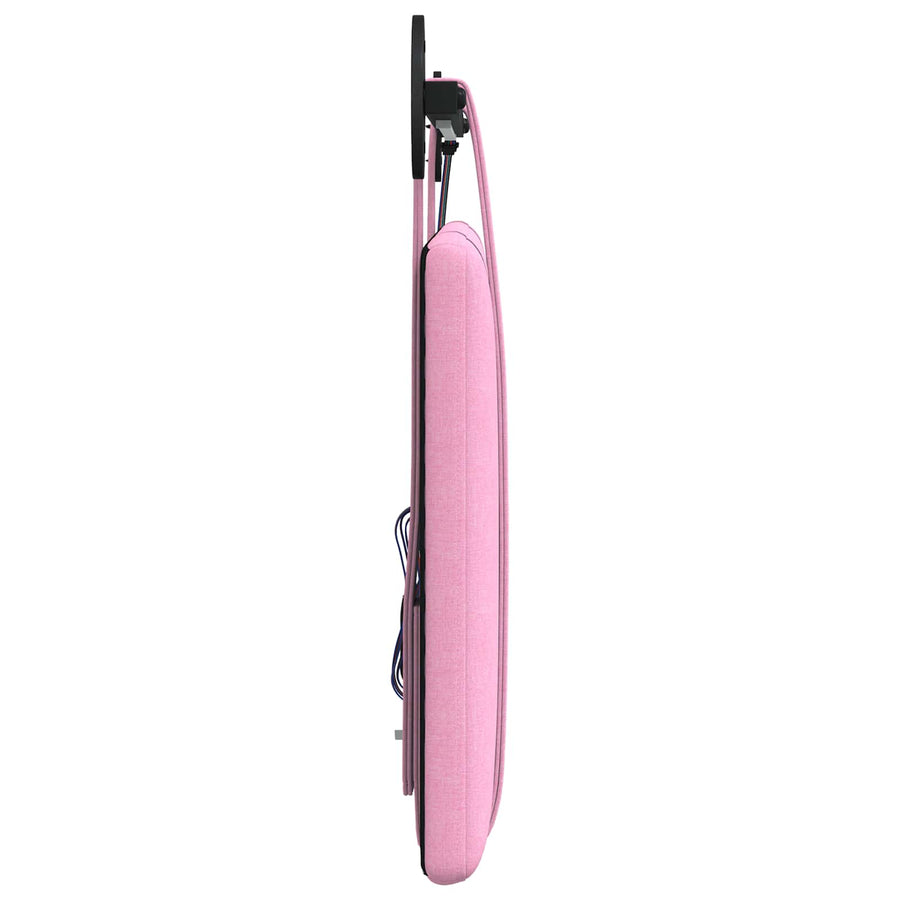 Hangend hoofdbord Met LED-verlichting Roze Stof