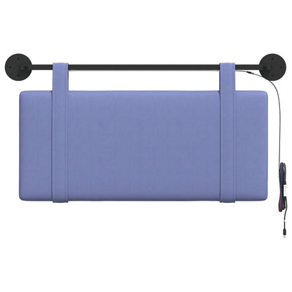 Hangend hoofdbord Met LED-verlichting Jeans Blauw Stof