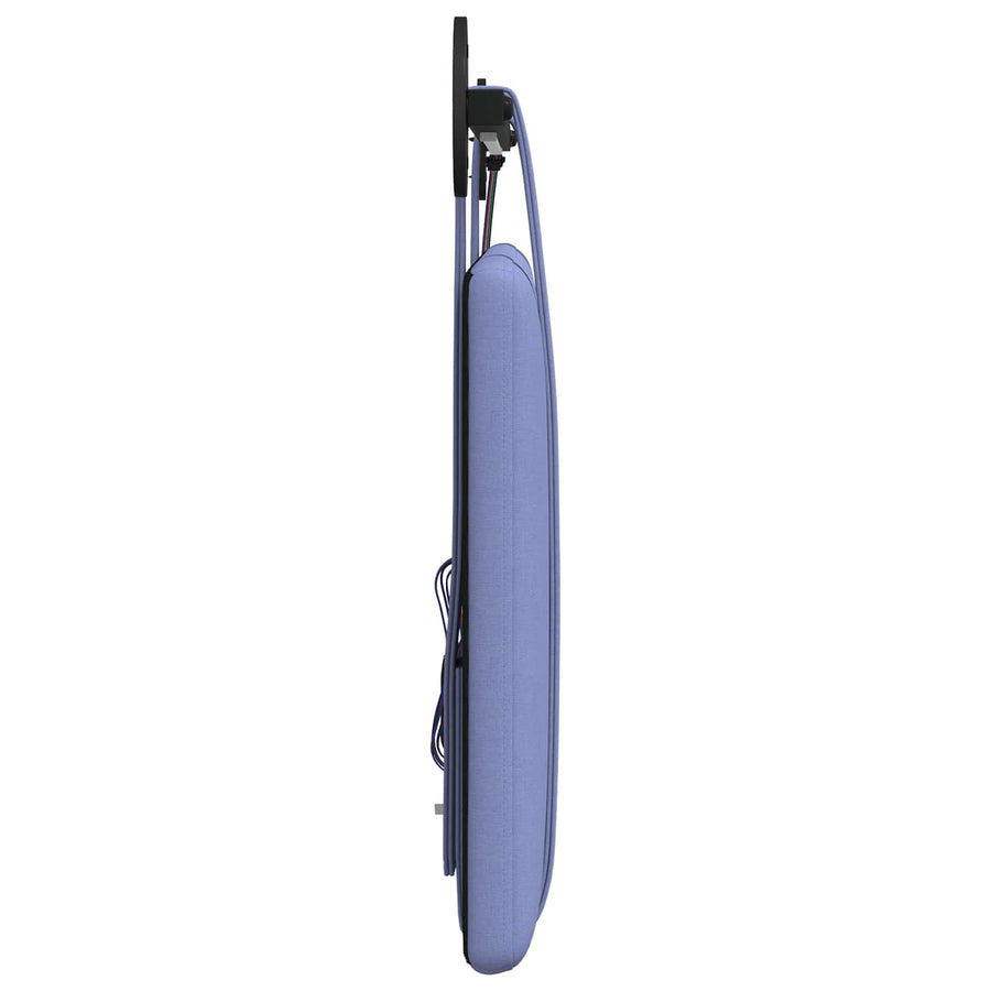 Hangend hoofdbord Met LED-verlichting Jeans Blauw Stof