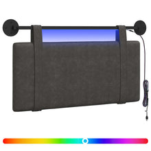 Hangend hoofdbord Met LED-verlichting Zwart Antiek PU