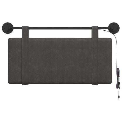 Hangend hoofdbord Met LED-verlichting Zwart Antiek PU