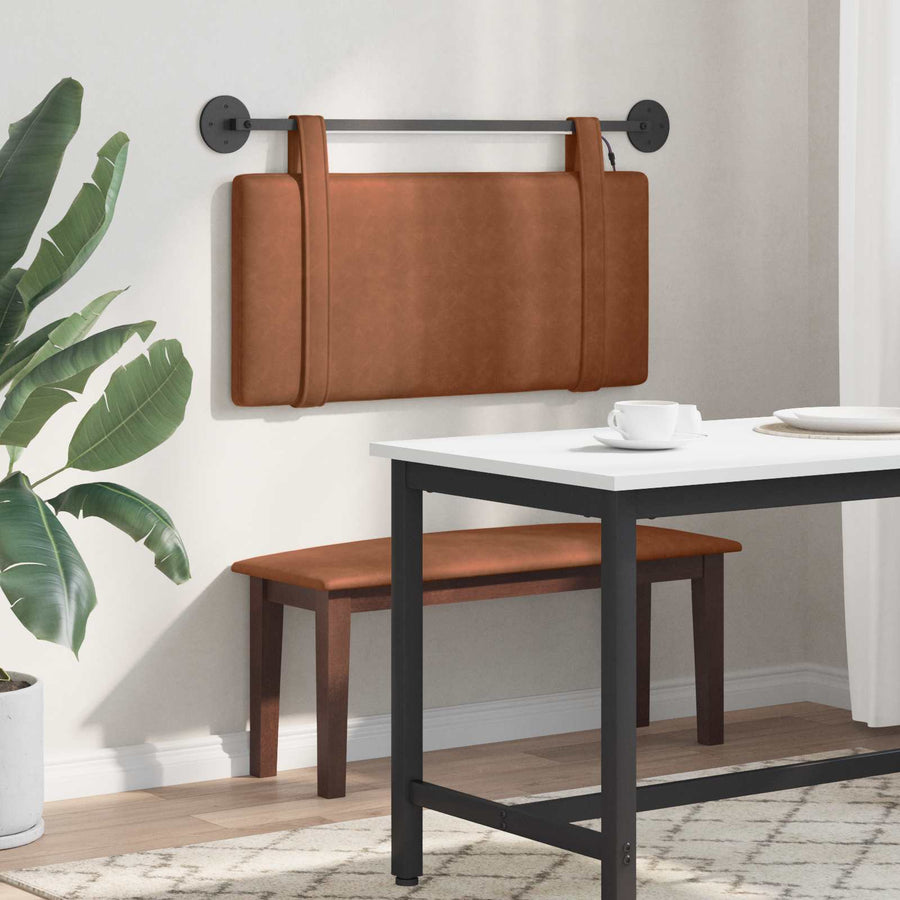 Hangend hoofdbord Met LED-verlichting Bruin Antiek PU