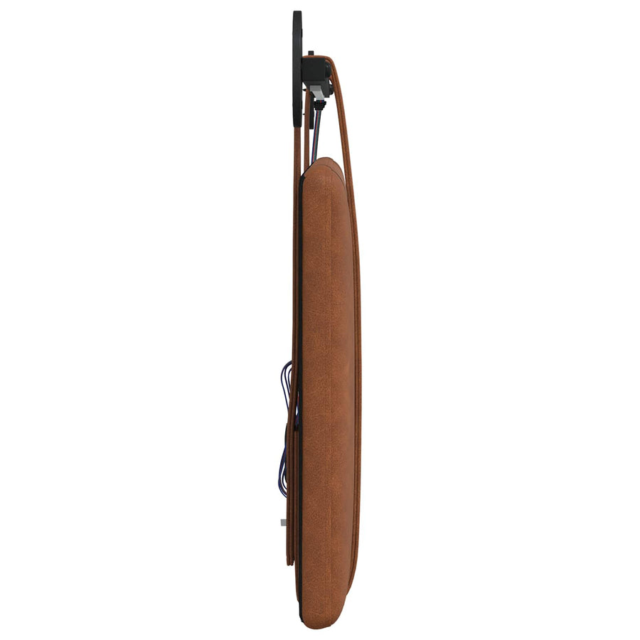 Hangend hoofdbord Met LED-verlichting Bruin Antiek PU