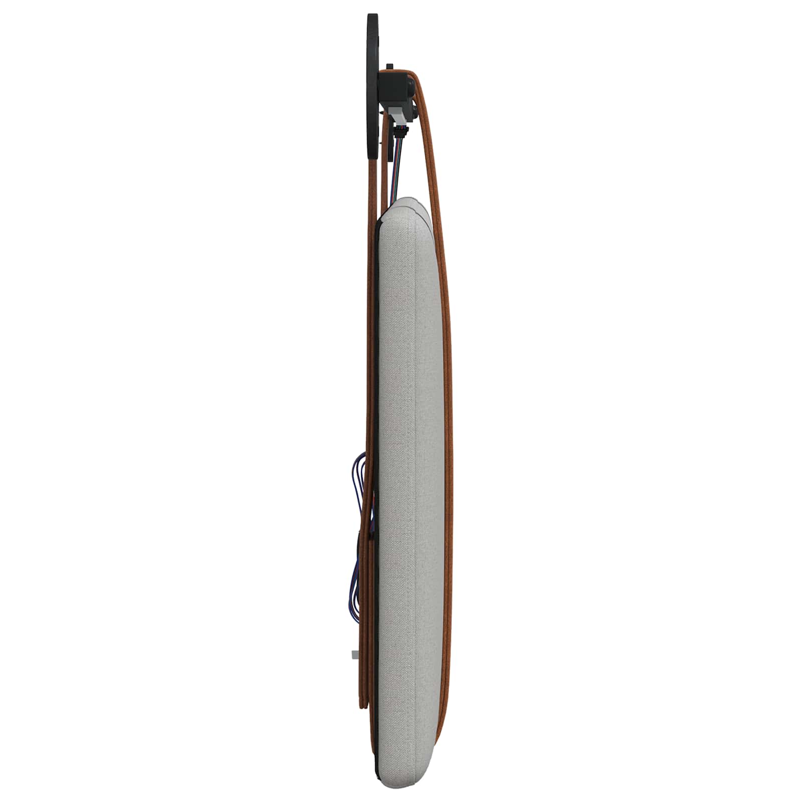 Hangend hoofdbord Met LED-verlichting Wolkengrijs Antiek PU
