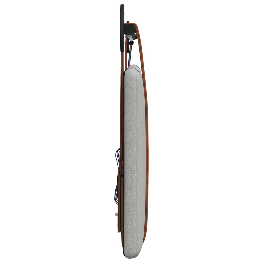 Hangend hoofdbord Met LED-verlichting Wolkengrijs Antiek PU