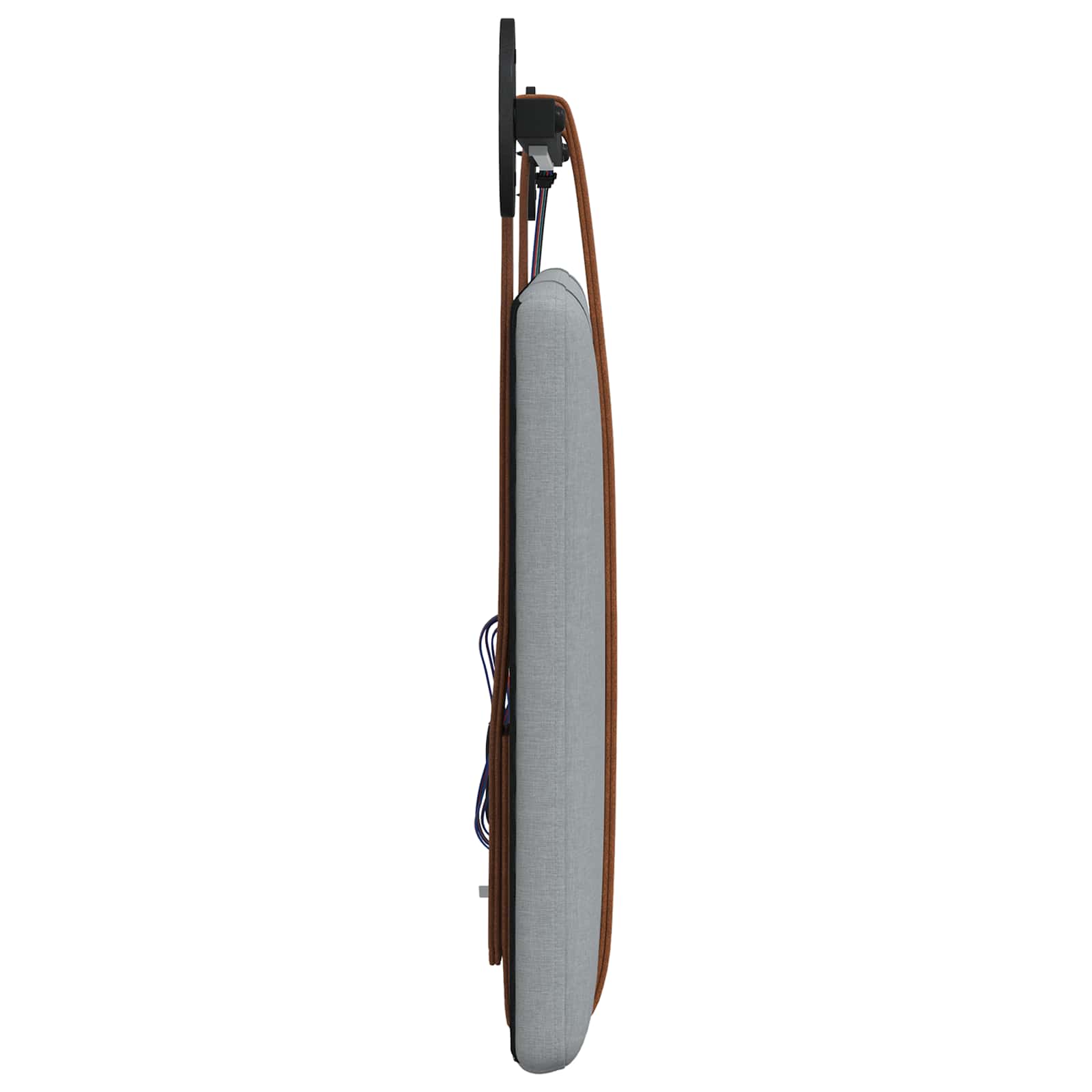 Hangend hoofdbord Met LED-verlichting Lichtgrijs Antiek PU