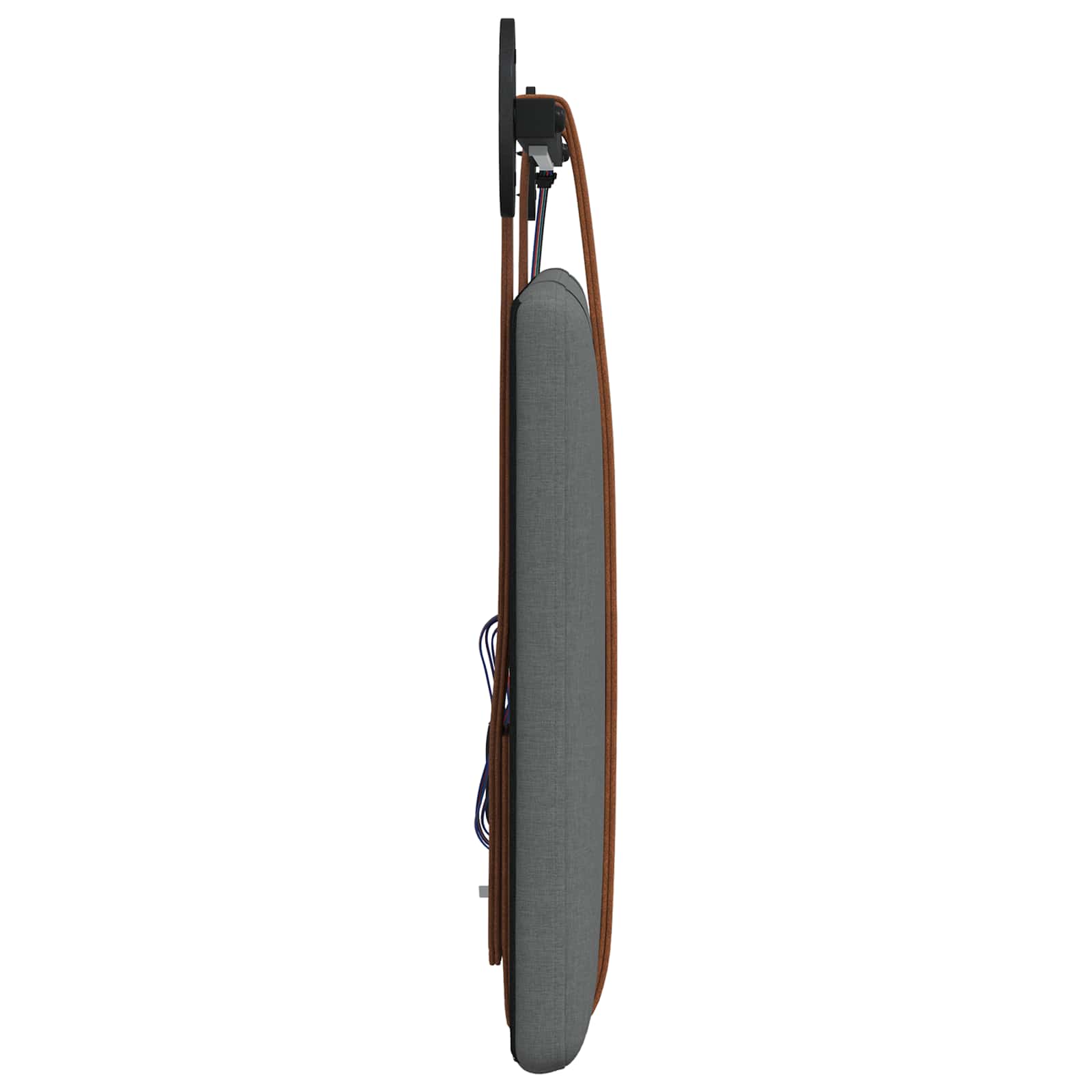 Hangend hoofdbord Met LED-verlichting Donkergrijs Antiek PU