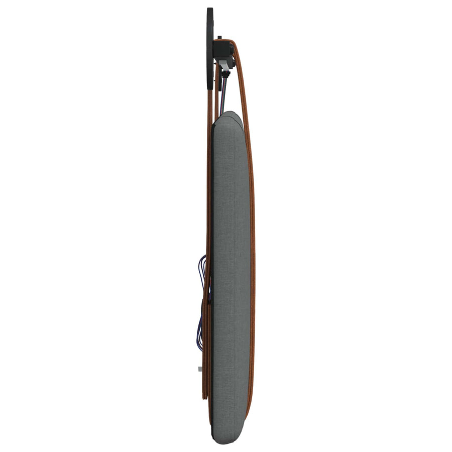 Hangend hoofdbord Met LED-verlichting Donkergrijs Antiek PU