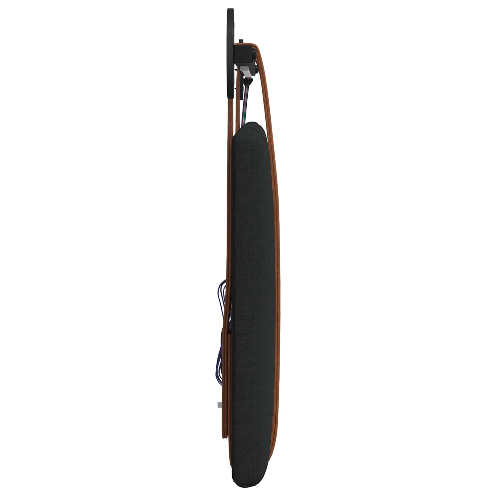 Hangend hoofdbord Met LED-verlichting Zwart Antiek PU