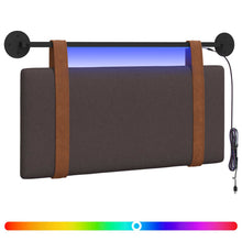 Hangend hoofdbord Met LED-verlichting Donkerbruin Antiek PU