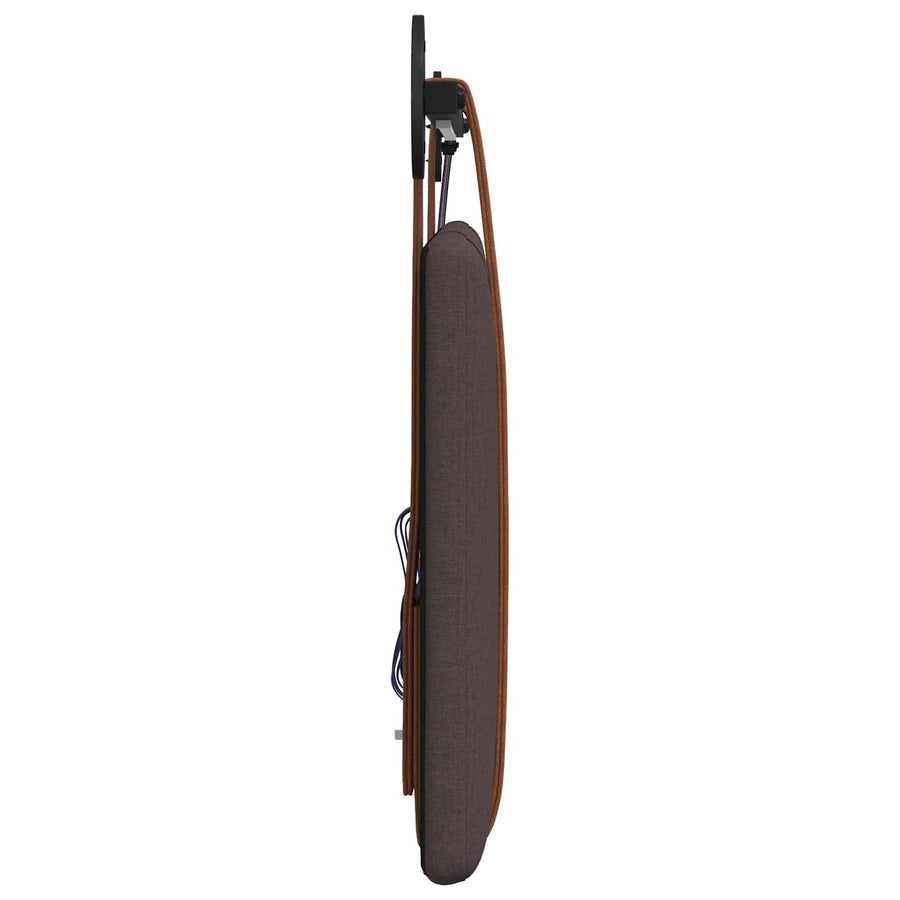 Hangend hoofdbord Met LED-verlichting Donkerbruin Antiek PU