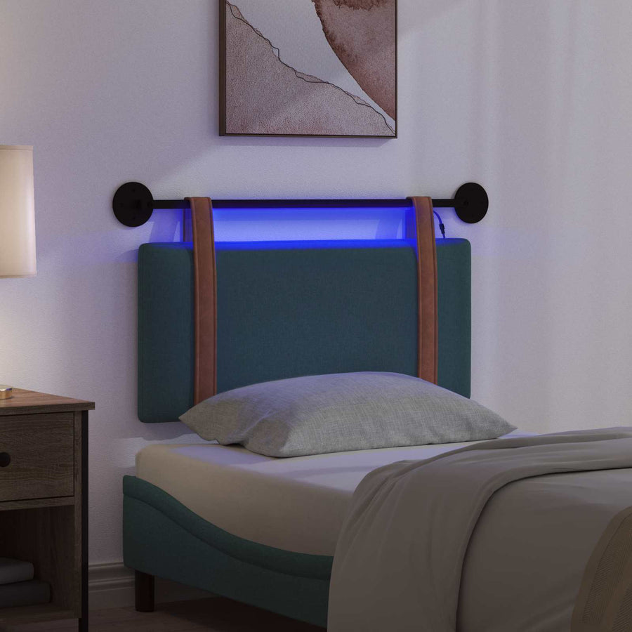 Hangend hoofdbord Met LED-verlichting Donkergroen Antiek PU