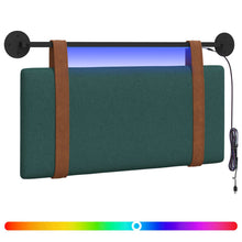 Hangend hoofdbord Met LED-verlichting Donkergroen Antiek PU